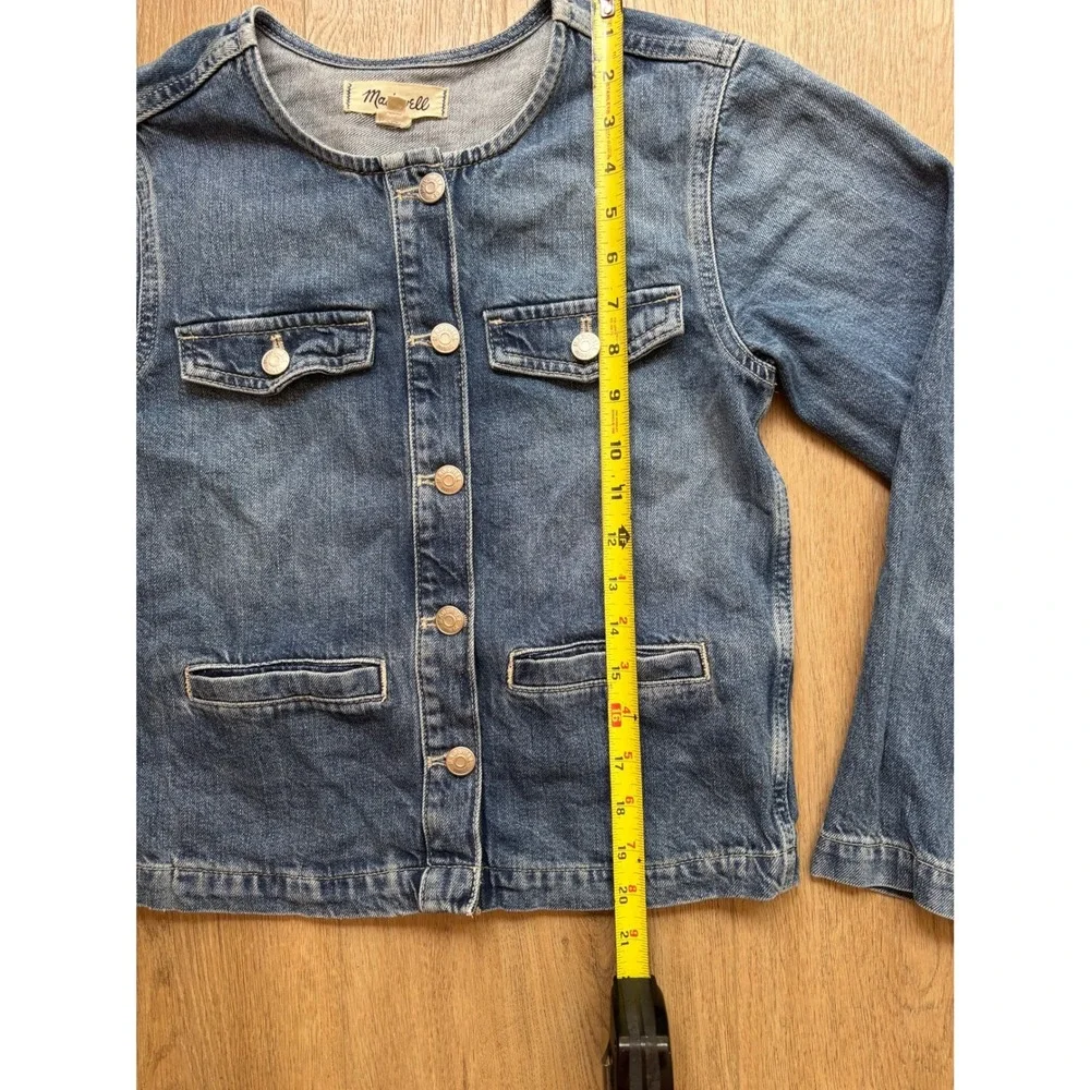 Madewell Denim Lady Jacket Womens Medium Wash Button Front Blue Size XS - Picture 8 of 12